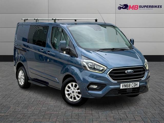 Ford Transit Custom LIMITED 2.0 TDCI AUTOMATIC 2018 (68) D/CAB CREW VAN + NO VAT PANEL VAN Diesel Blue