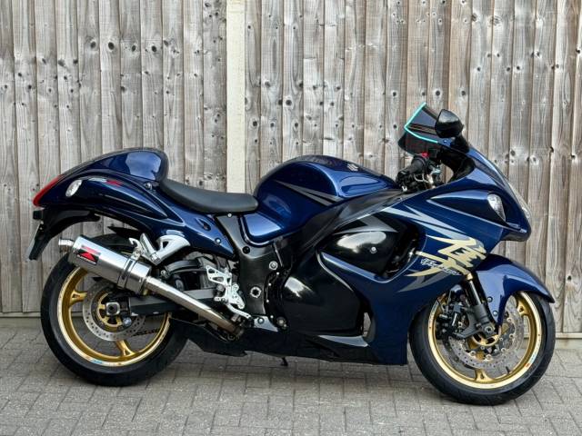 Suzuki GSX 1300R HAYABUSA 2008 (08) BLACK WIDOW EXHAUST SPORT Petrol Blue
